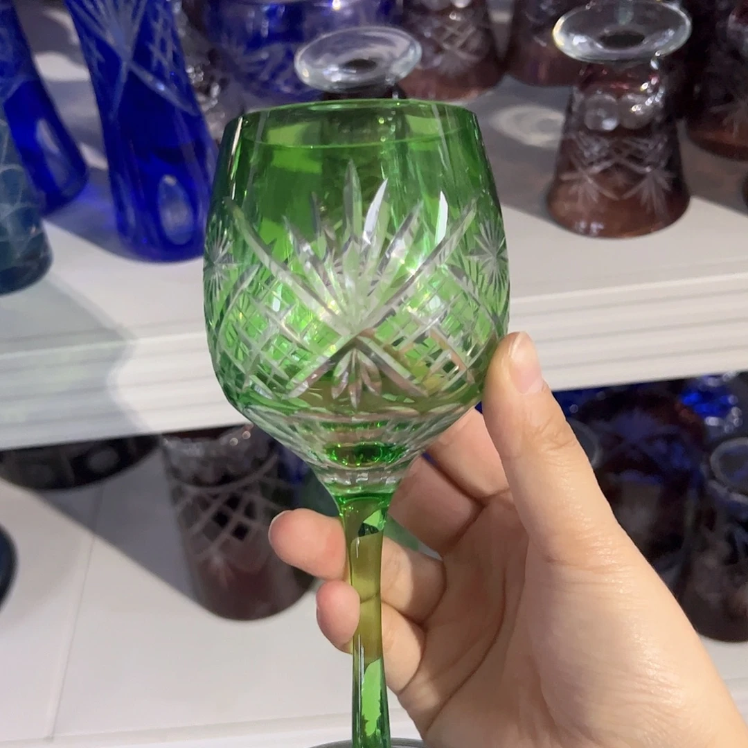 水晶玻璃高脚款微瑕一个