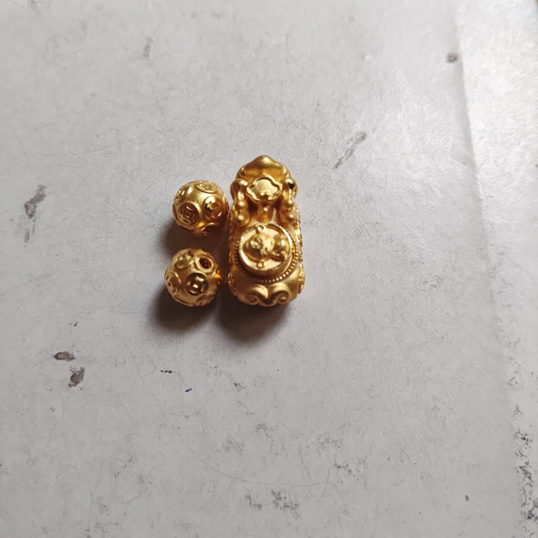 金元宝足金999貔貅珠子首饰