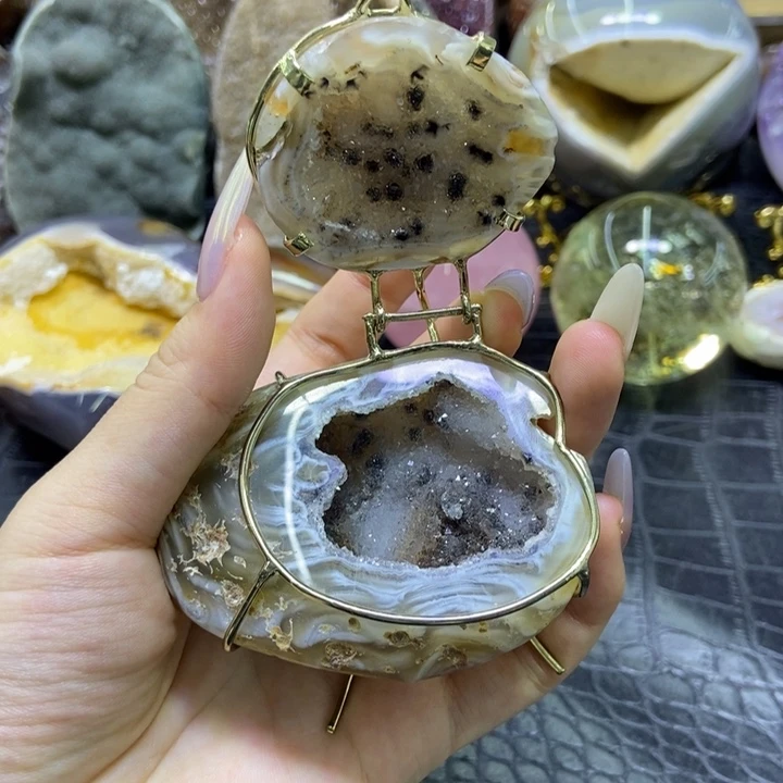 未镶嵌珠宝半成品水晶聚宝盆