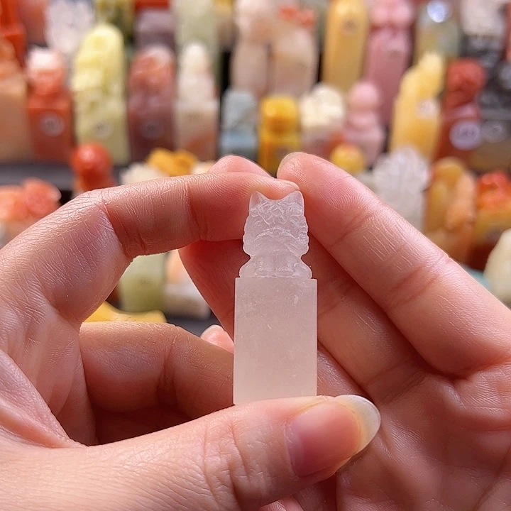 昌化石印石手工定制1.6厘米，醒狮