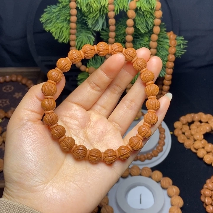 秦岭龙纹桃核手串