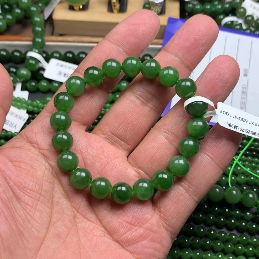 【闪购商品】未镶嵌手链和田玉（碧玉）10