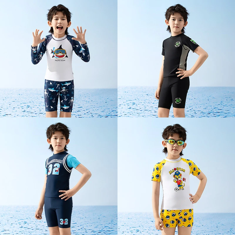 【男童泳衣合集】天姿男童平角防氯防晒保守速干训练运动专用游泳衣