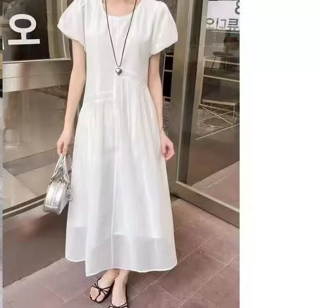 妮妮严选休闲收腰连衣裙600