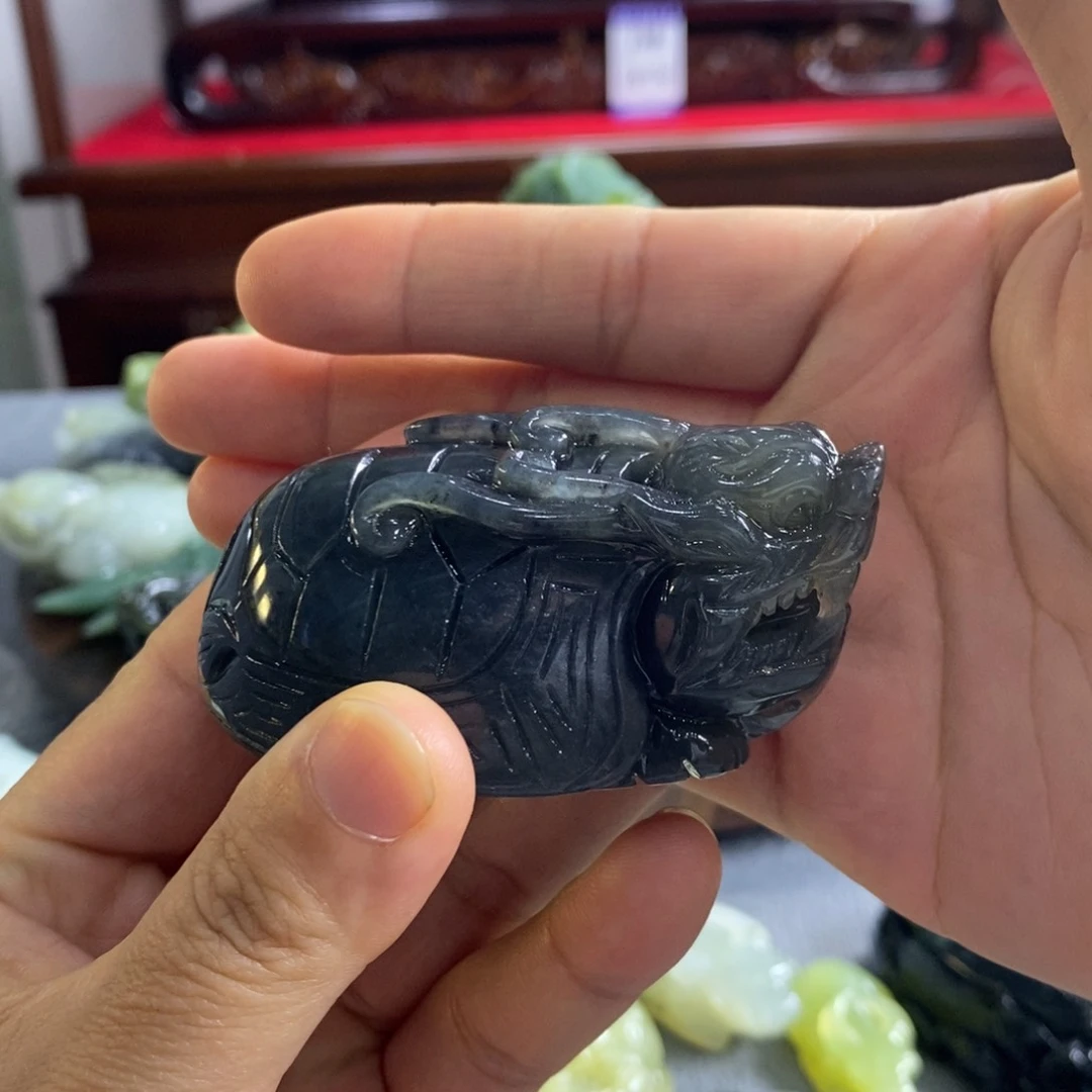 蛇纹石玉手把件未镶嵌?***?