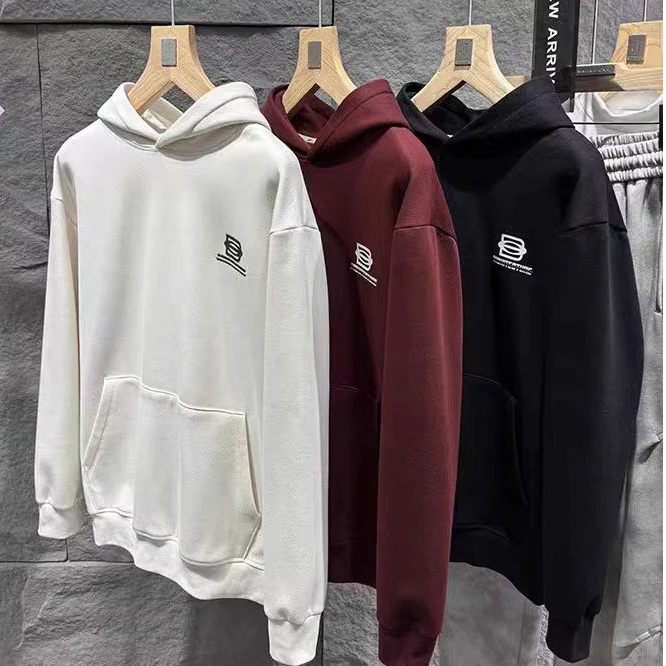 【好的服饰工作室】加绒加厚连帽套头卫衣男休闲百搭宽松版型 86993