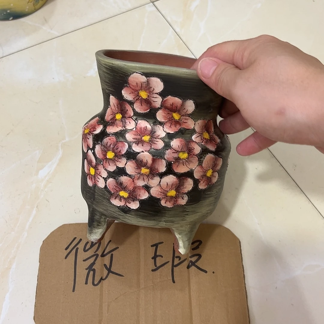 景德镇炫彩手绘口9.5*9.5高14.5
