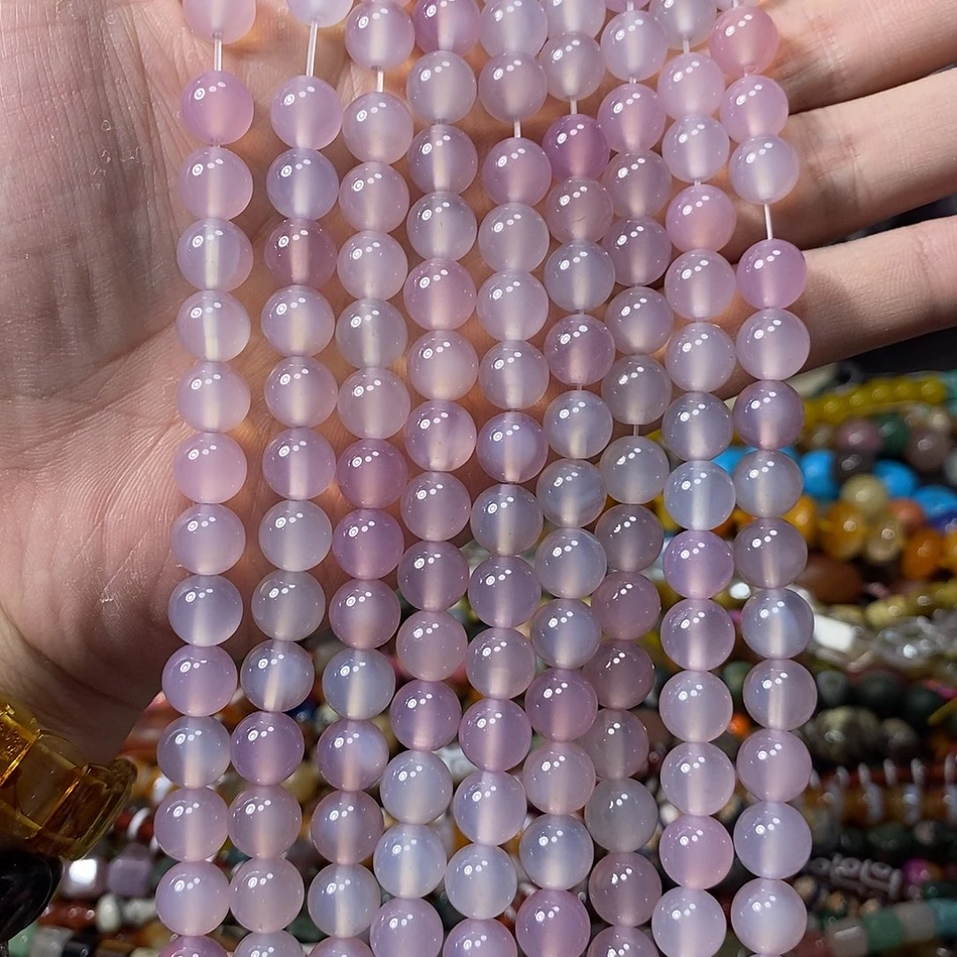 石英质玉未镶嵌，紫罗兰玛瑙10mm，