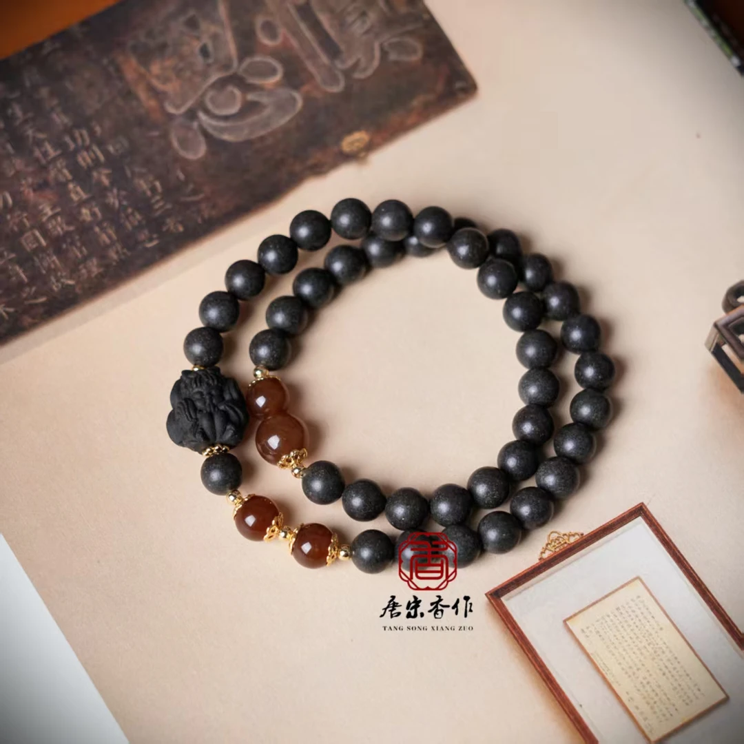 手链 【唐宋】新0.8息肌双圈手串-息肌凤九款