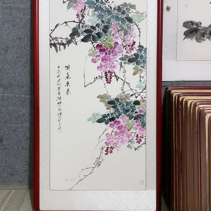 【闪购商品】国画书画作品带框125×65厘米