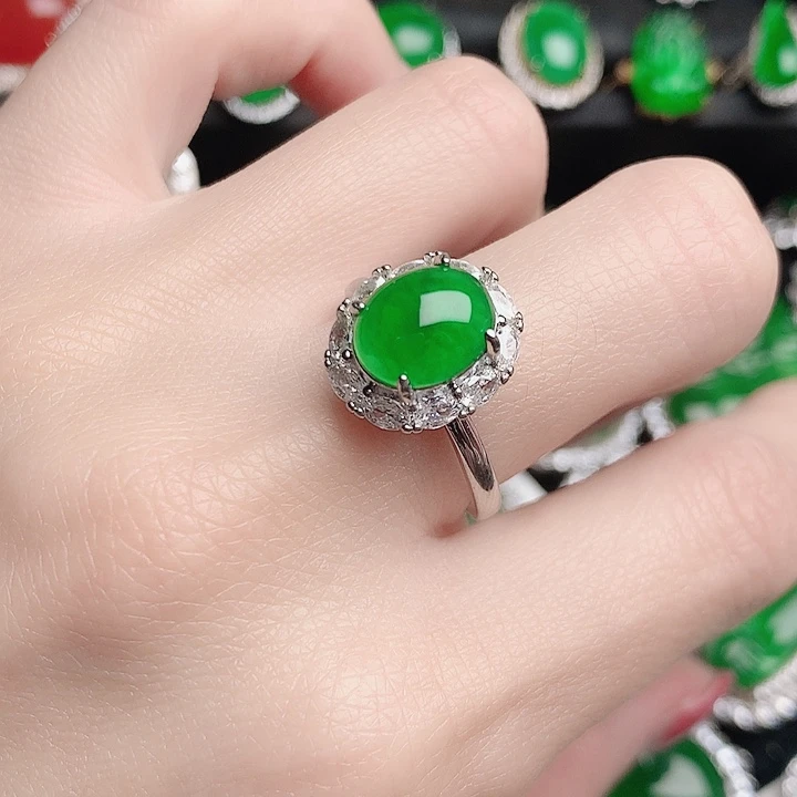 翡翠未镶嵌戒指戒指