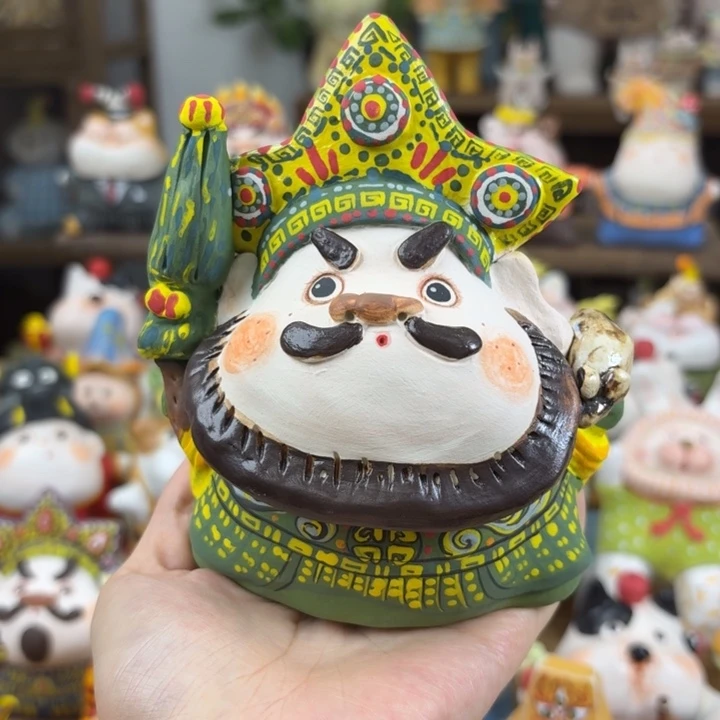 陶土手捏陶艺摆件