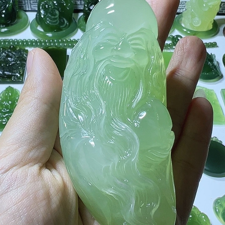 蛇纹石玉合金手把