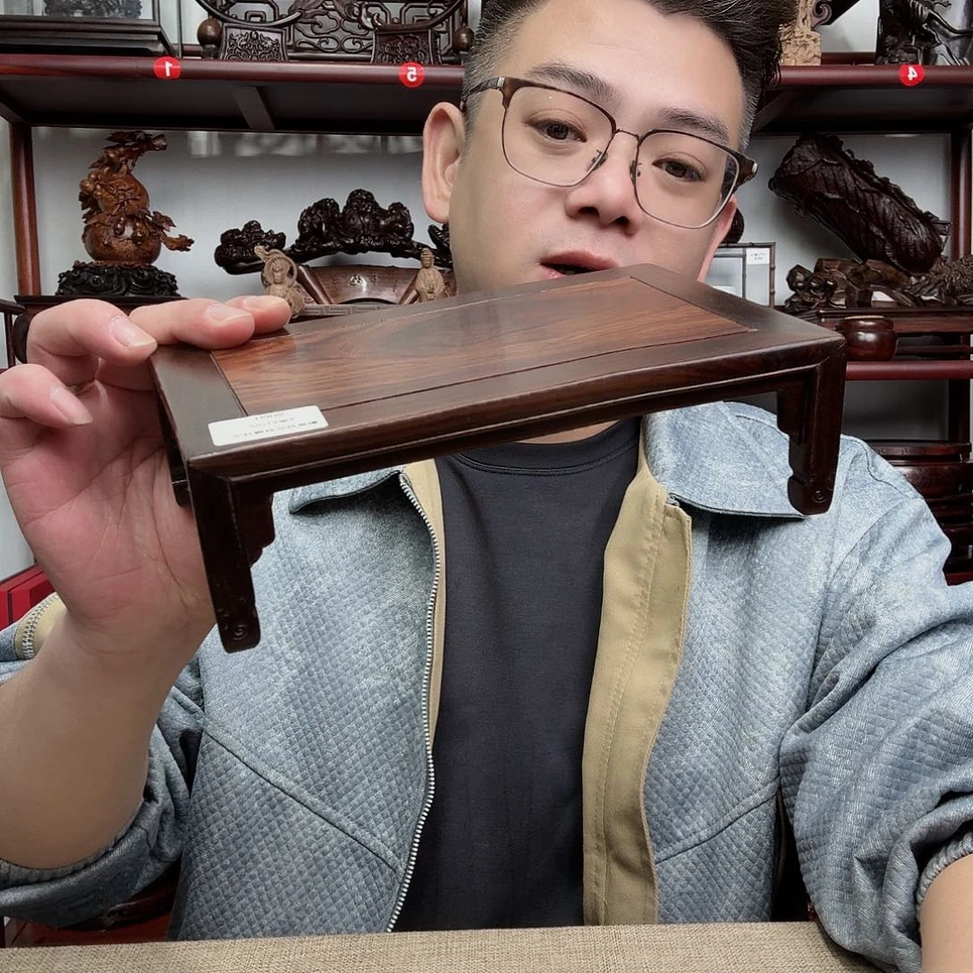 大红酸枝工艺品底座