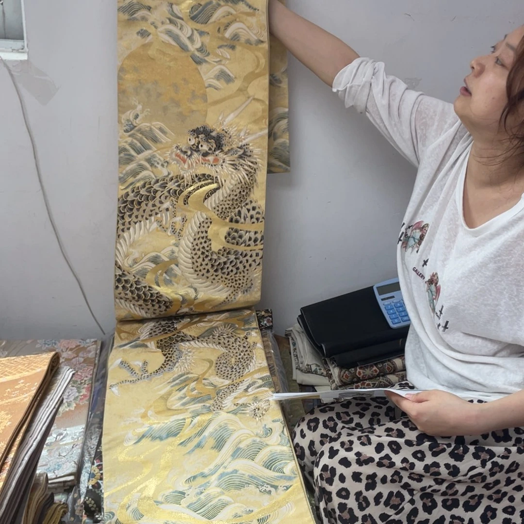 刺绣唐锦西阵织高端定制面料 龙