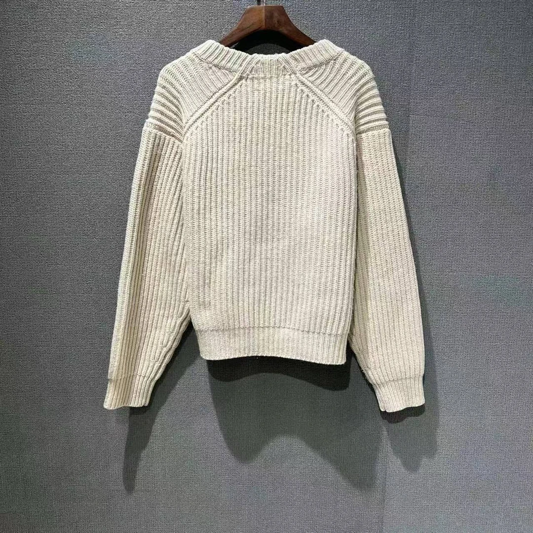 99新 Acne studio (pm） 米色羊毛针织毛衣 99新xs码/4687