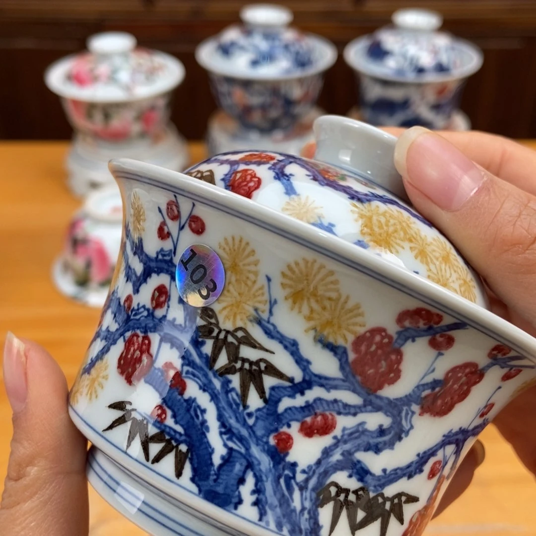 手绘现代茶具非古董