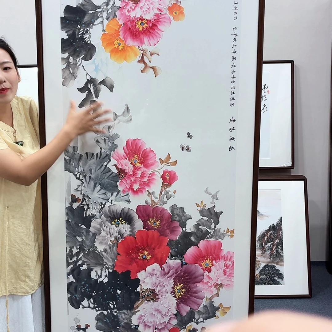 国画手绘作品210×80尺寸