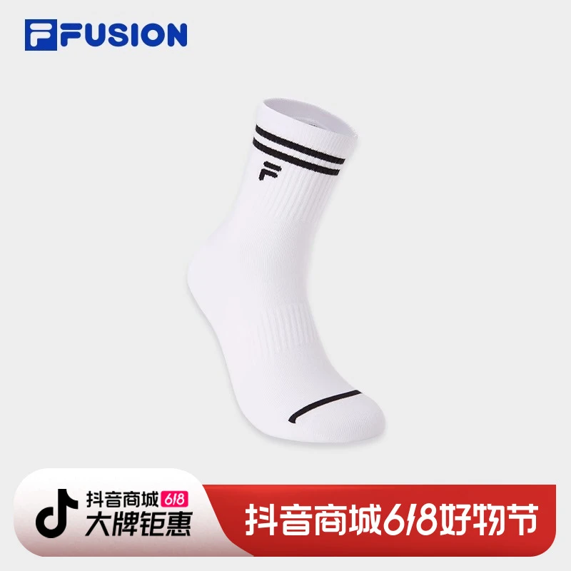 FUSION斐乐情侣款中腰袜2025春季新款休闲运动袜中筒袜T13U513306