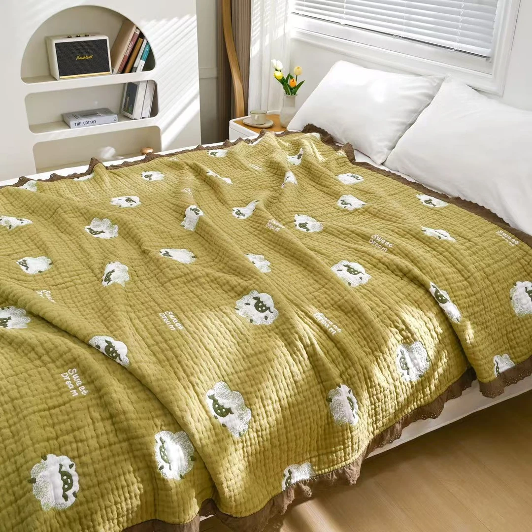 【FRER HOME】全棉多层纱布 夏款夏凉被单人1.5-2米 小羊