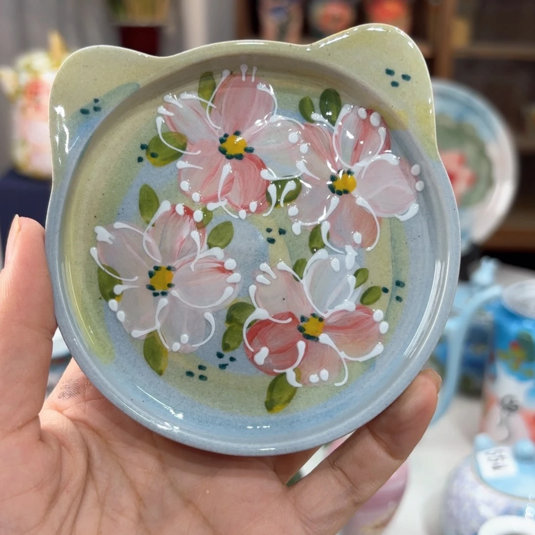 景德镇手绘高温釉下彩陶瓷茶具