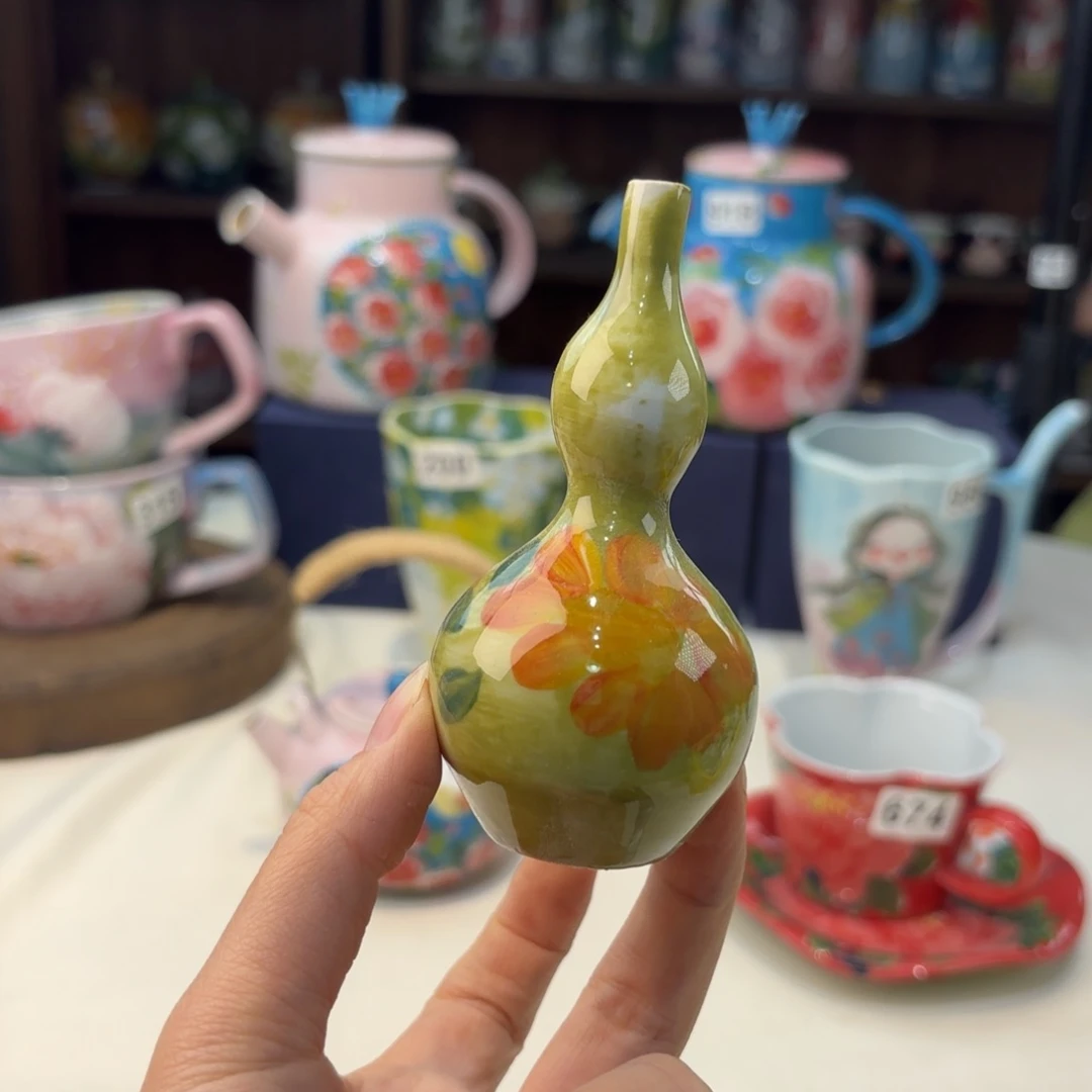 瓷片景德镇手绘高温釉下彩陶瓷茶具