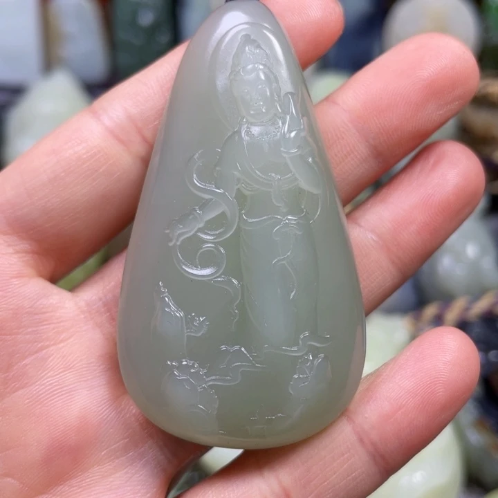 和田玉未镶嵌挂件