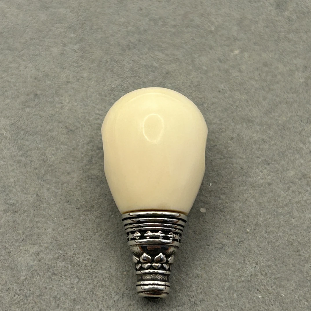 天然猛犸牙水滴头三通1.4对孔