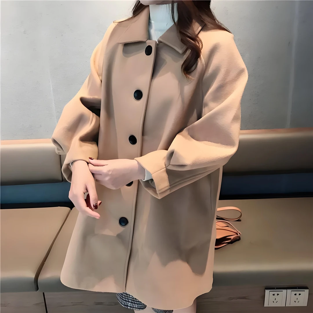 2025修身型小香风大衣风衣轻奢百搭秋冬外套-米朵服饰