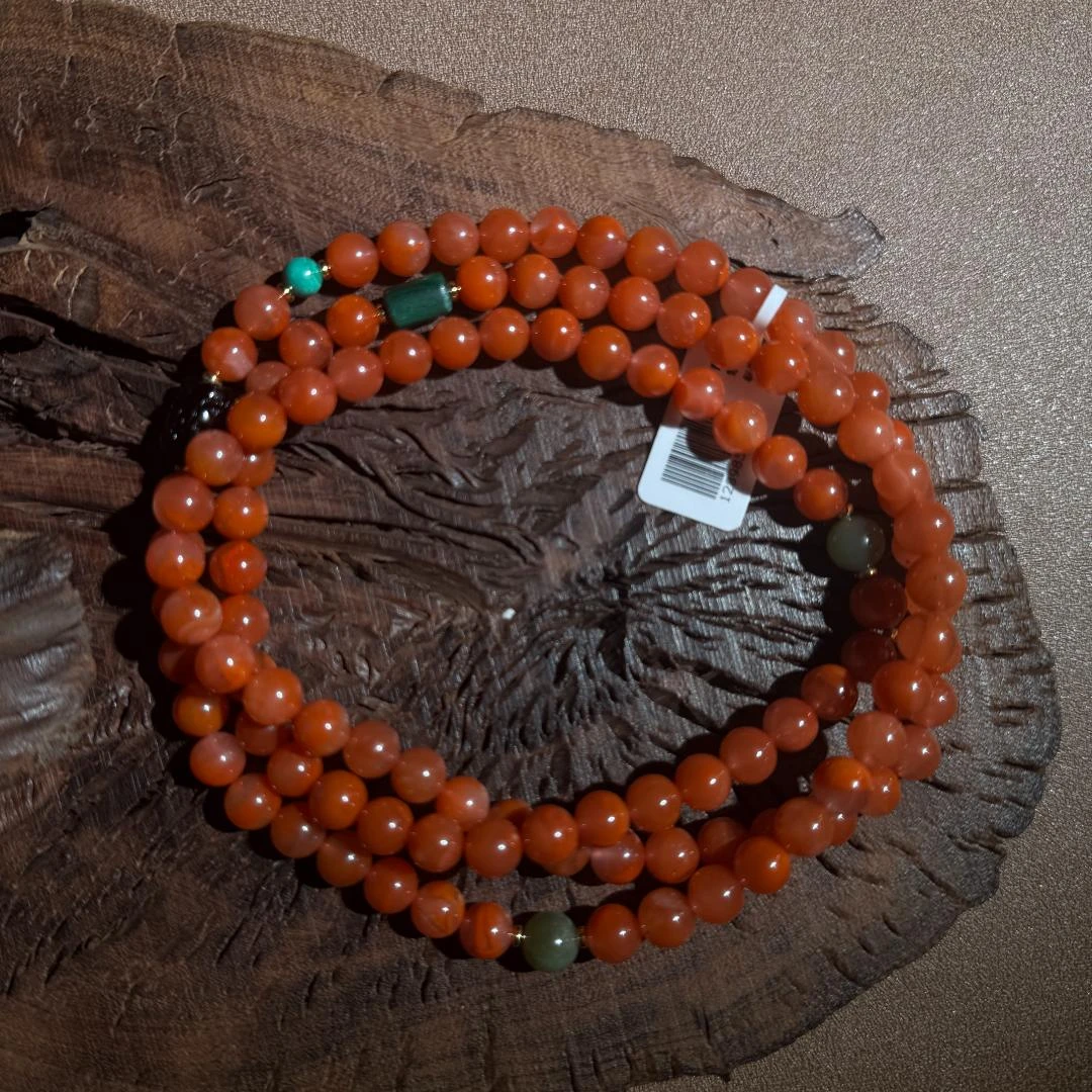 8mmT川料南红DIY项链/12898500299