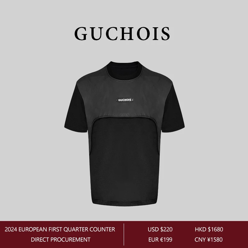 GUCHOIS 【暗黑骑士6A 高支蚕丝罗纺 】2024春季新款短袖T恤 GU144