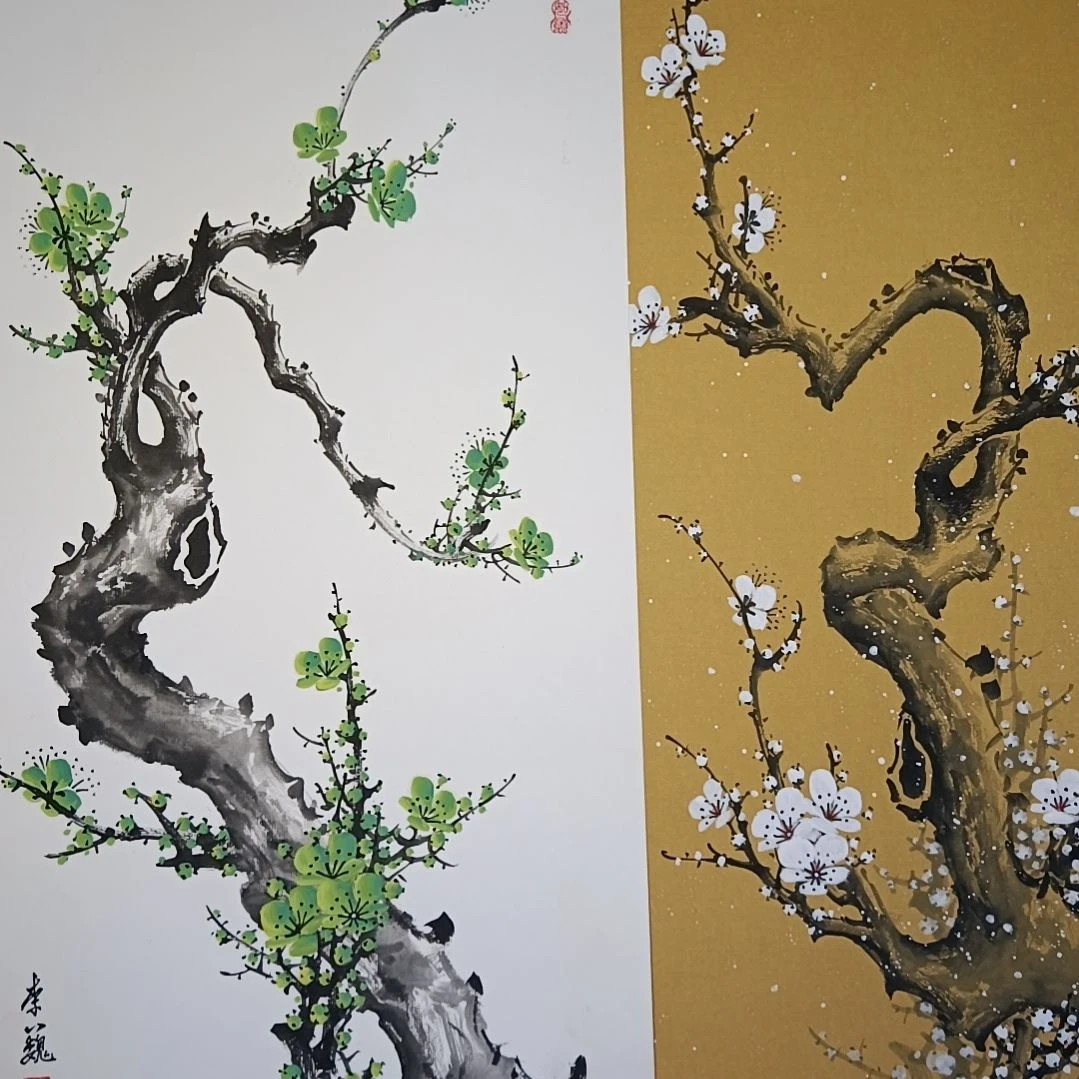 L***o绘画精品梅花卡宣作品