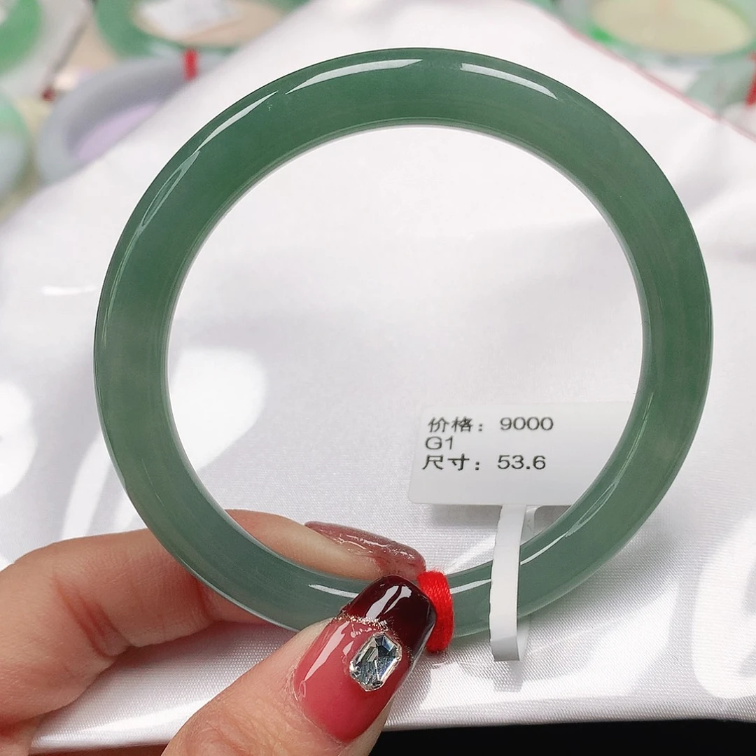 翡翠手镯（圆镯）未镶嵌天然翡翠手镯54