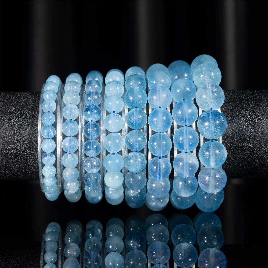 【黑胖珠宝】H1658 海蓝宝石手链 多样性发其一