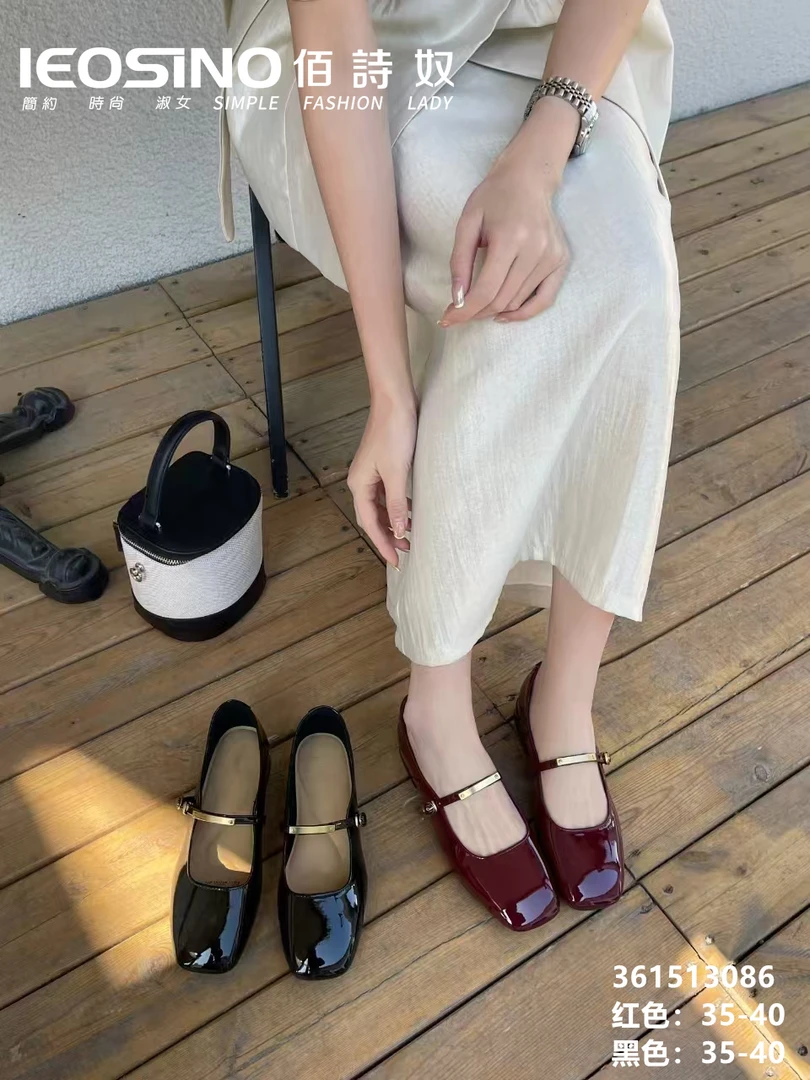 361513086佰诗奴女鞋2025年夏季新款软底软面浅口时尚休闲单鞋