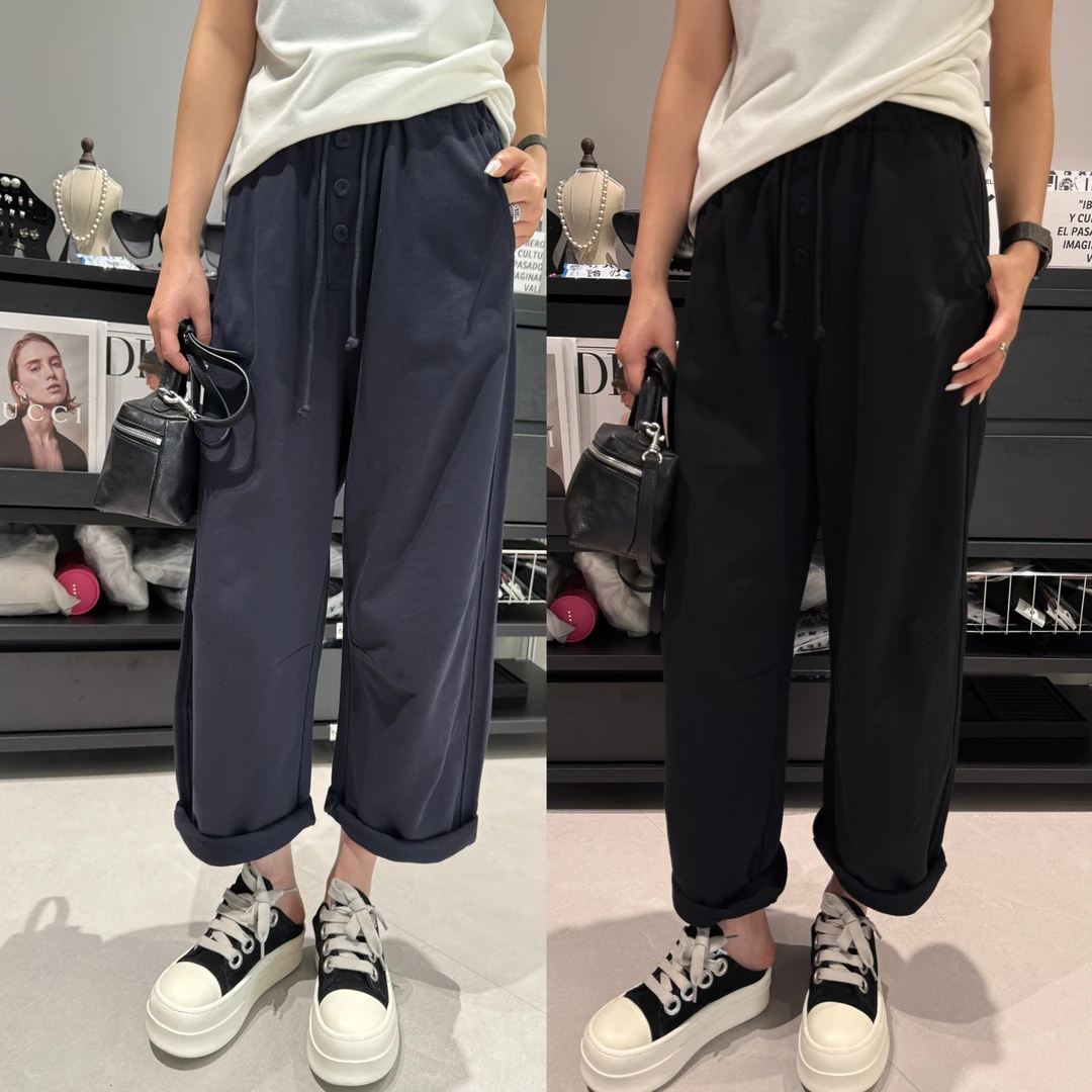 RM纽扣休闲直筒卫裤82792百搭舒适