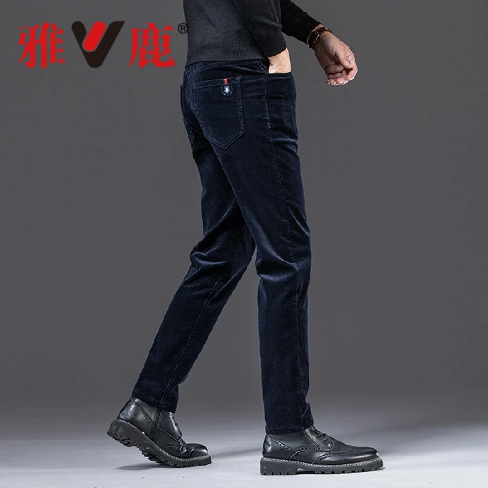 雅鹿春夏新款裤子男轻奢小直筒休闲裤男士时尚潮流显瘦百搭男裤子