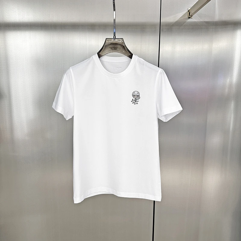 【老斐爷欧品】24夏季男士欧货时尚休闲多色户外出游穿搭圆领T恤