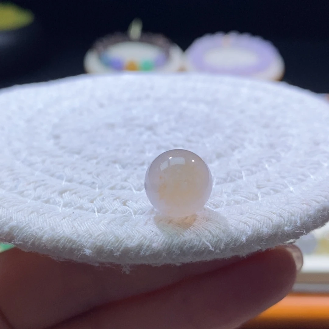 翡翠未镶嵌颈饰西柚粉卡12mm