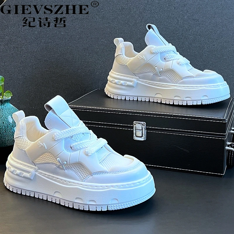 纪诗哲干净感痞帅男鞋轻奢高端小白鞋轻奢高端百夏季透气小白板鞋