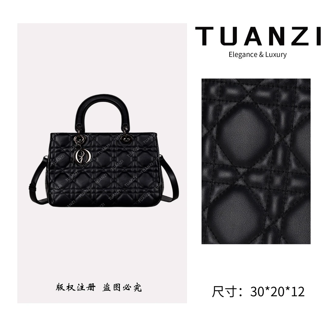TUANZI『戴妃』C＆D秋冬新款30cm手提腋下包 GQ-1834-黑色