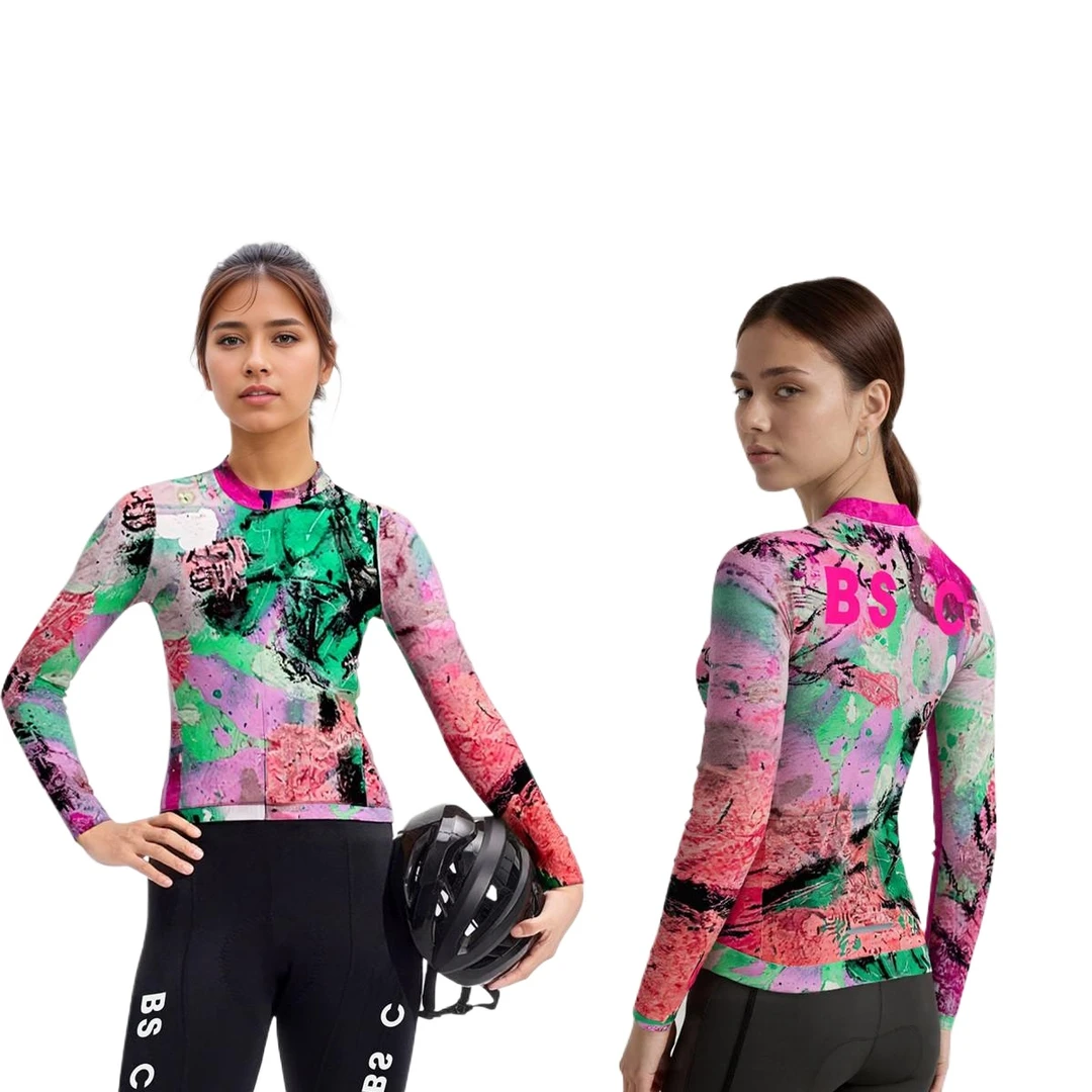 BSC骑行服长袖男女款情侣款夏秋专业速干骑行服薄上衣透气