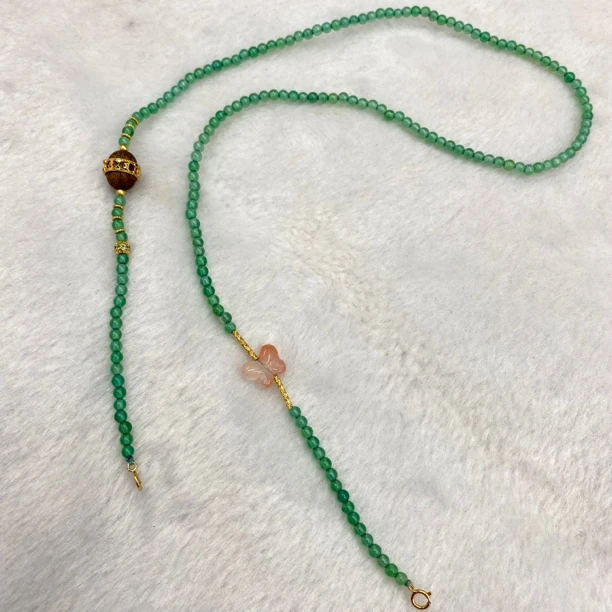 绿茵·银玉髓圆珠项链贵气珠宝小众珠宝