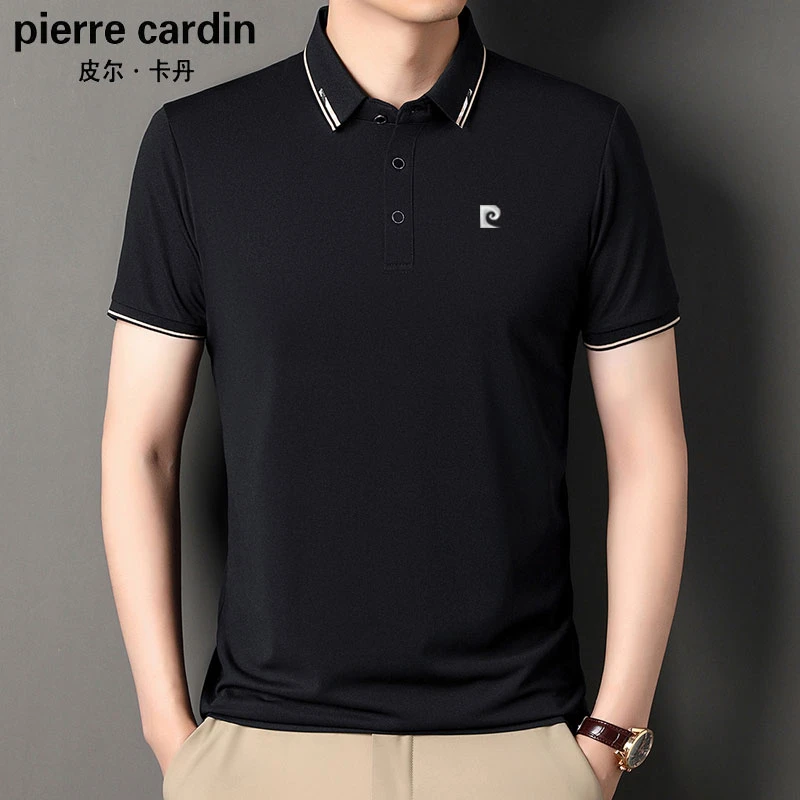皮尔卡丹男装2025年行政夏季新款中青年短袖翻领POLO衫男上衣