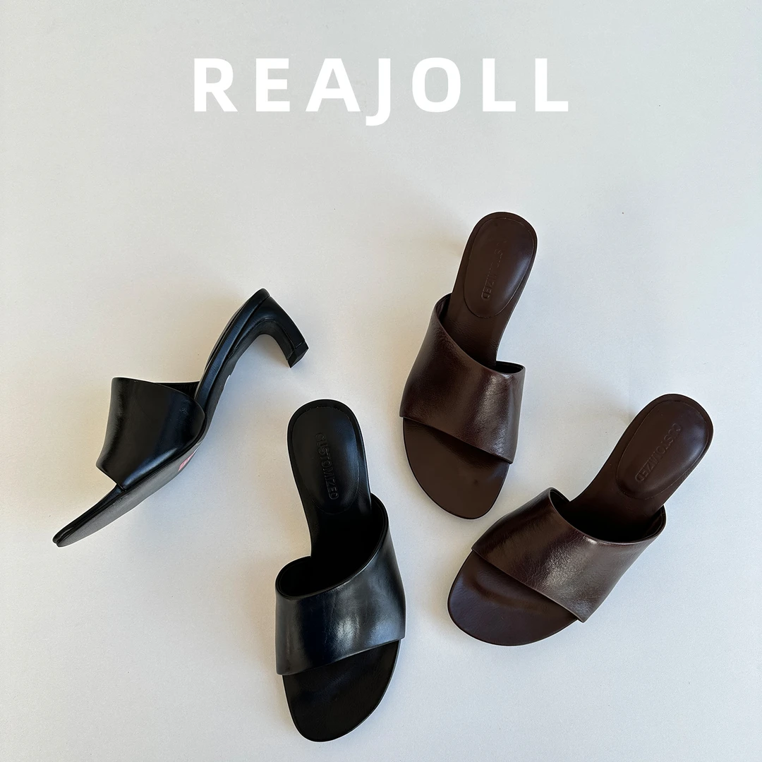 拖鞋女夏外穿2025新款高跟配裙子高级感绝美不累脚法式超火半凉拖