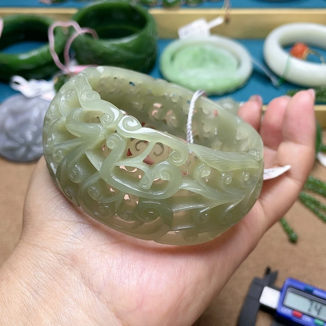 【闪购商品】和田玉手镯64圈口64未镶嵌