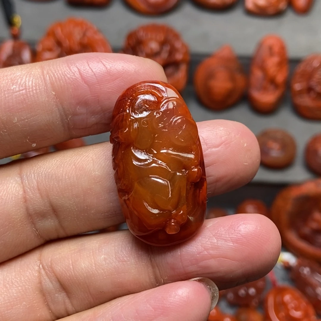 南红玛瑙未镶嵌吊坠(不含链)