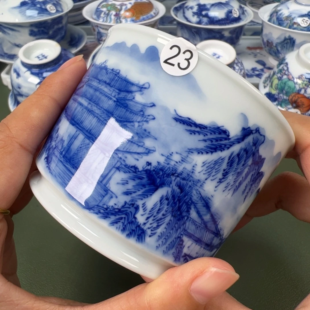 景德镇纯手工纯手绘茶具木木23