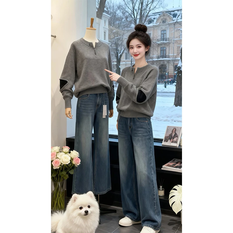 霖优【松弛陷阱】女士毛衣秋冬装宽松显瘦加厚内搭女打底衫针织上衣