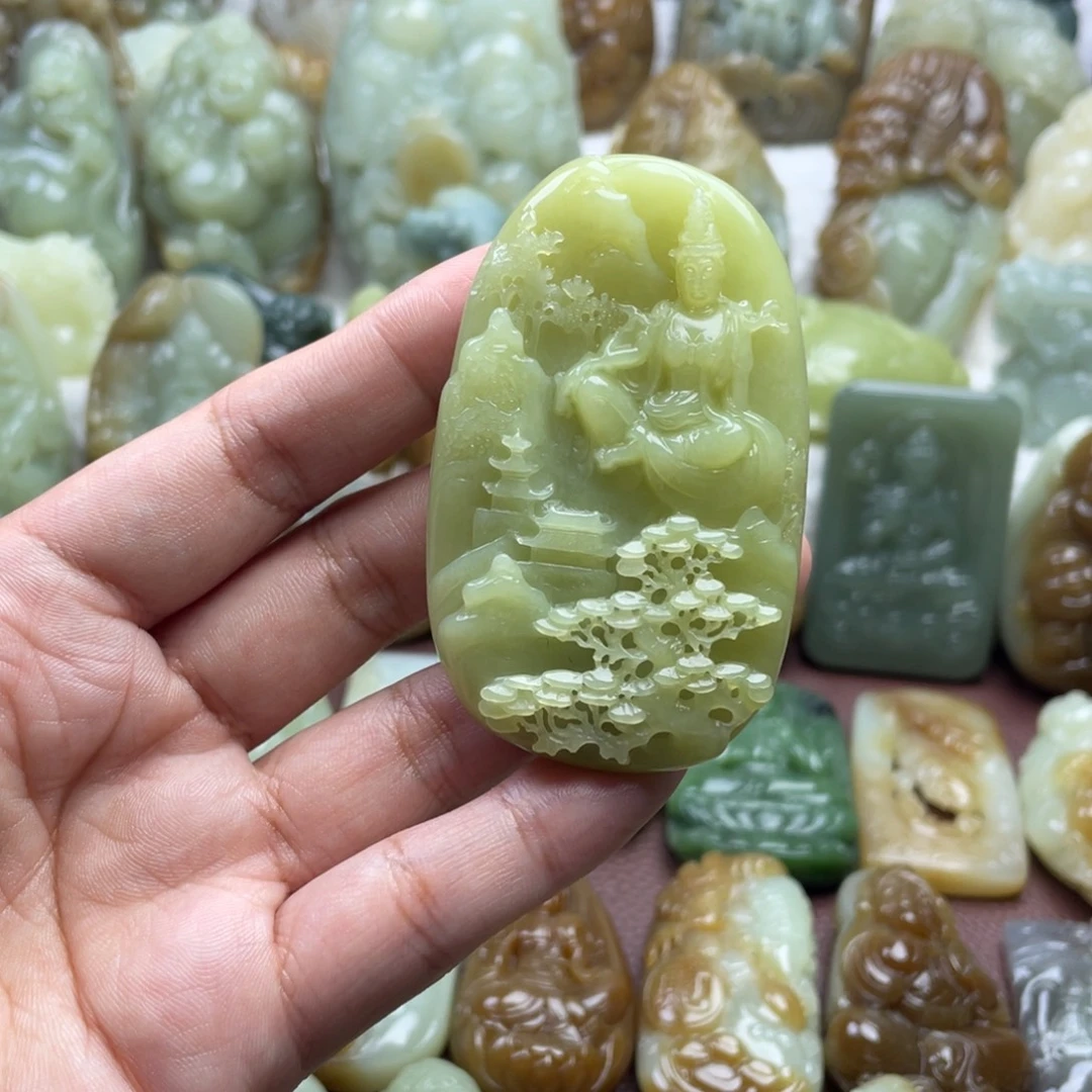 和田玉未镶嵌颈饰